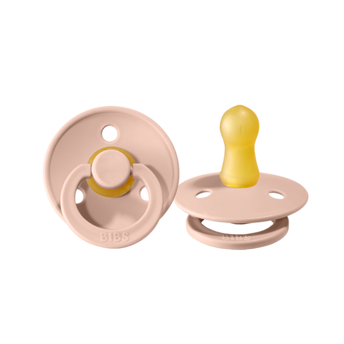 BIBS Round Colour Latex Dummies Twin Pack Size 2 (6-18 Months)