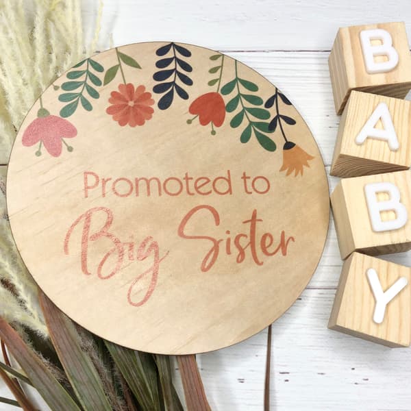 Big Sister Announcement Wooden Plaque
