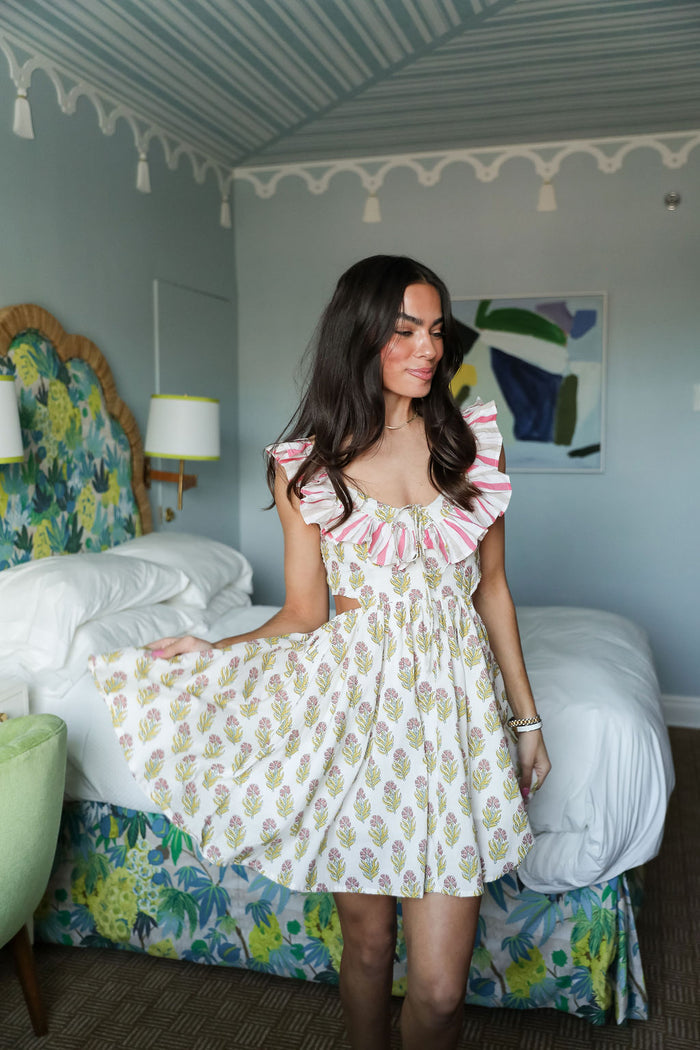 Billie Dress - Green Floral