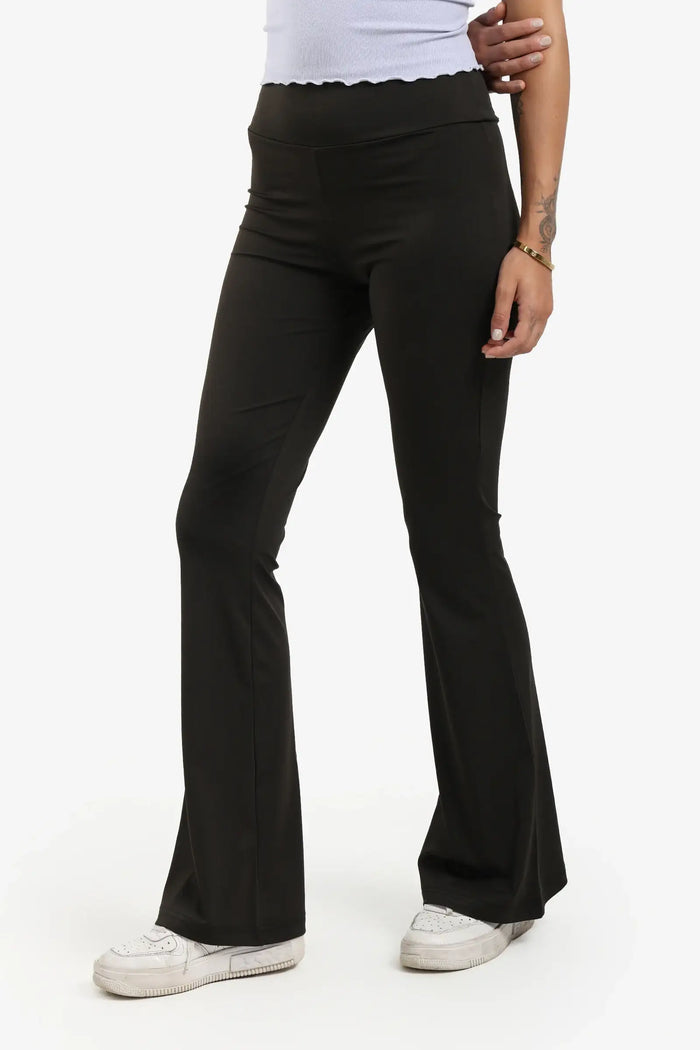Black High Rise Flare Pants