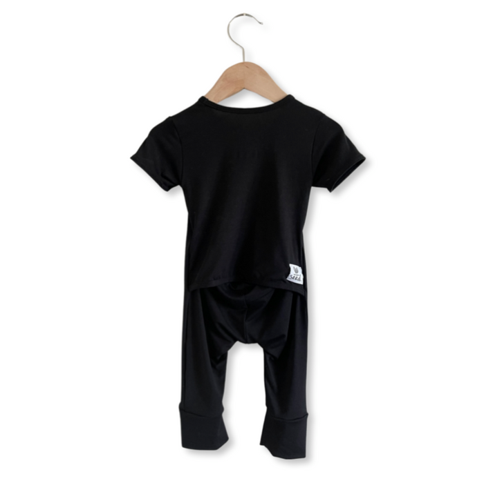Black Short Long Romper