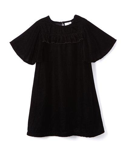 Black Velvet Ruffle Dress Dress Yo Baby Wholesale