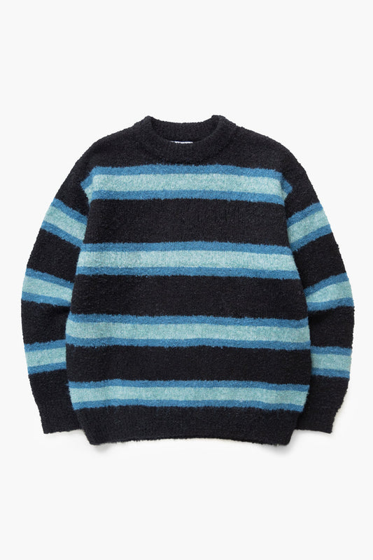 Blacksmith - Boucle Striped Sweater - Black