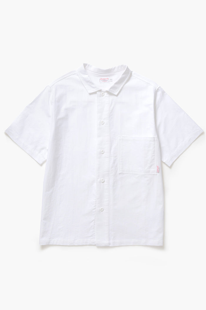 Blacksmith - 'Boxford' Short Sleeve Utility Shirt - White