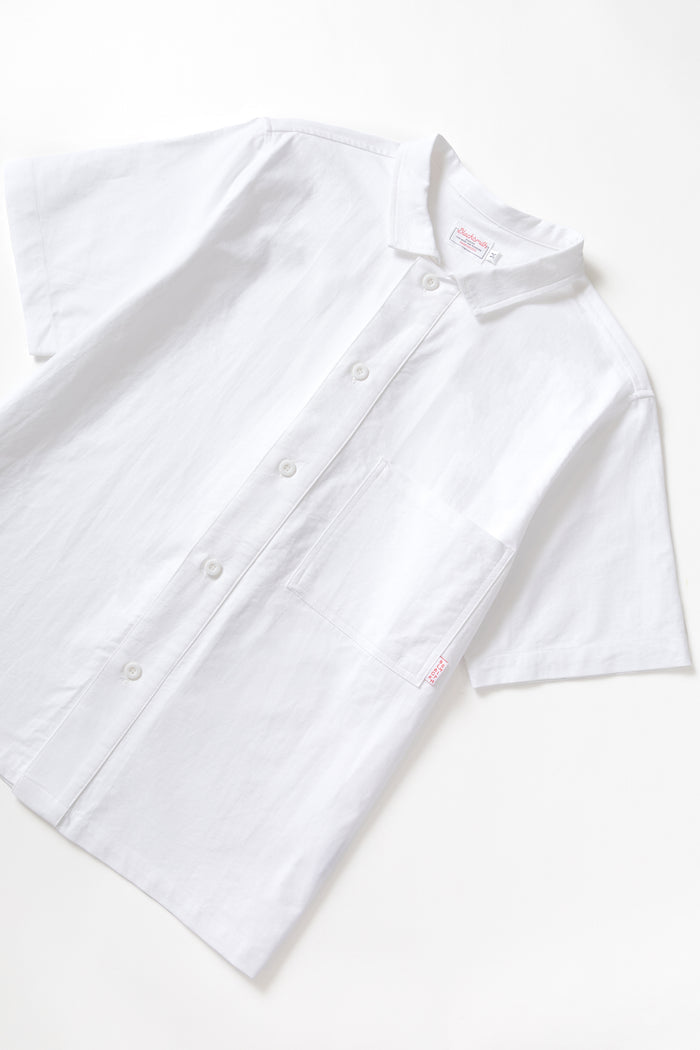Blacksmith - 'Boxford' Short Sleeve Utility Shirt - White