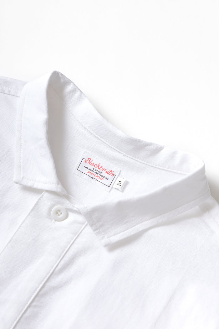 Blacksmith - 'Boxford' Short Sleeve Utility Shirt - White