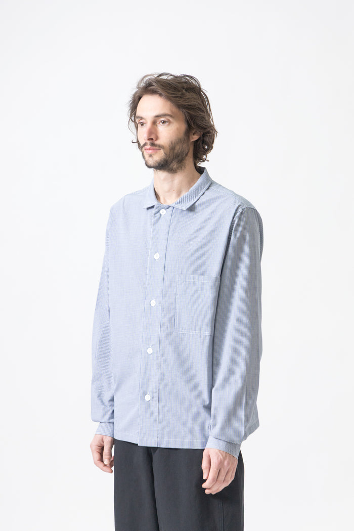 Blacksmith - 'Boxford' Utility Shirt - Blue Check