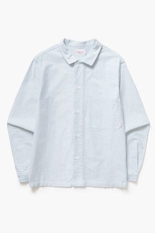 Blacksmith - 'Boxford' Utility Shirt - Green Stripe