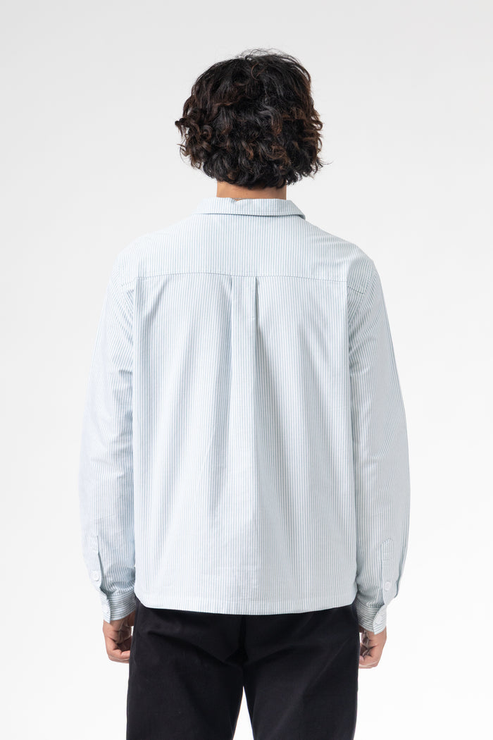 Blacksmith - 'Boxford' Utility Shirt - Green Stripe
