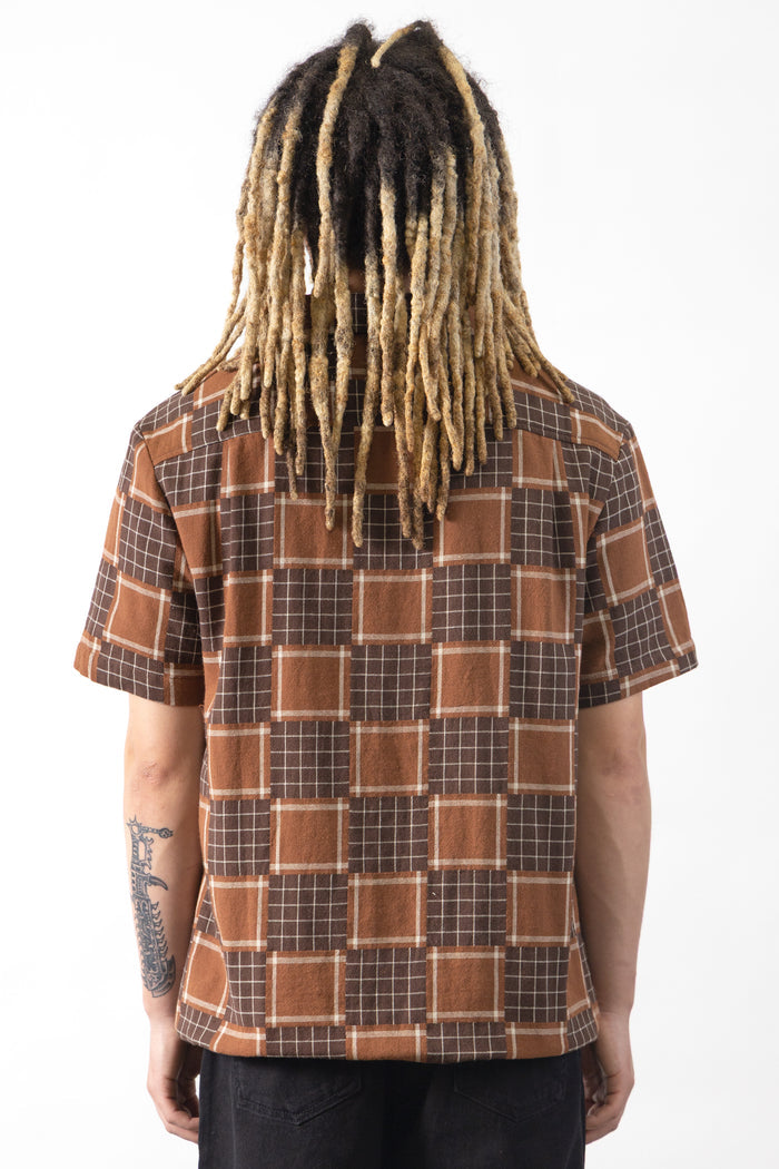 Blacksmith - Check Weave Resort Shirt - Brown