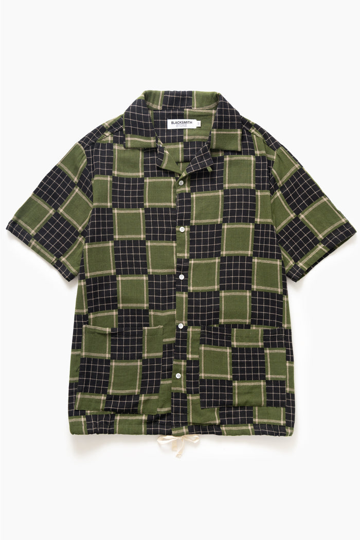 Blacksmith - Check Weave Resort Shirt - Green