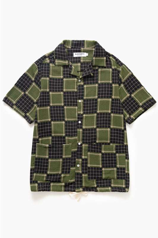 Blacksmith - Check Weave Resort Shirt - Green