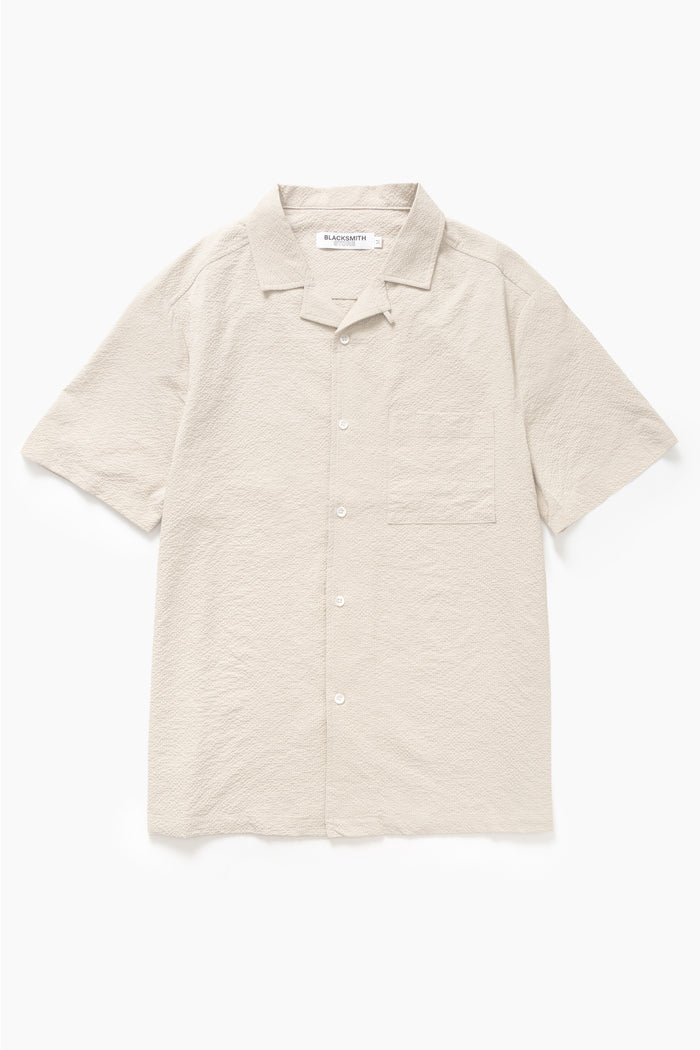 Blacksmith - Seersucker Resort Shirt - Dove