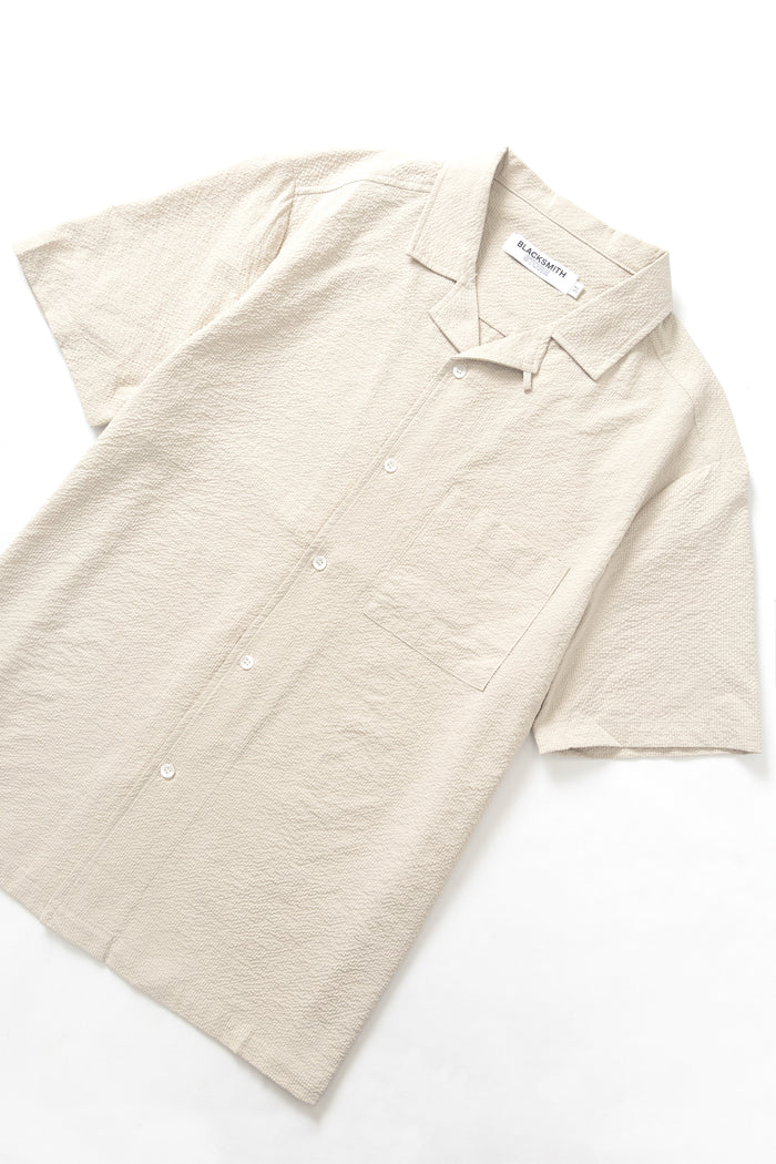Blacksmith - Seersucker Resort Shirt - Dove