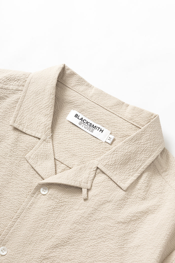 Blacksmith - Seersucker Resort Shirt - Dove