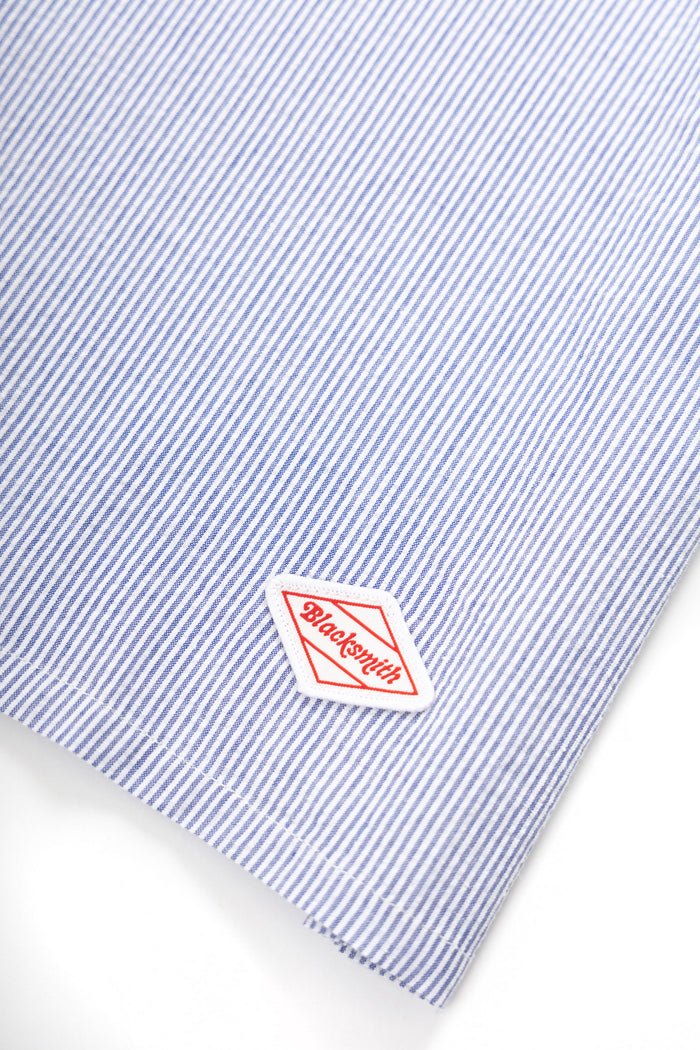 Blacksmith - Short Sleeved Popover Shirt - Blue Seersucker
