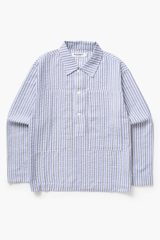 Blacksmith - Striped Military Popover - Blue