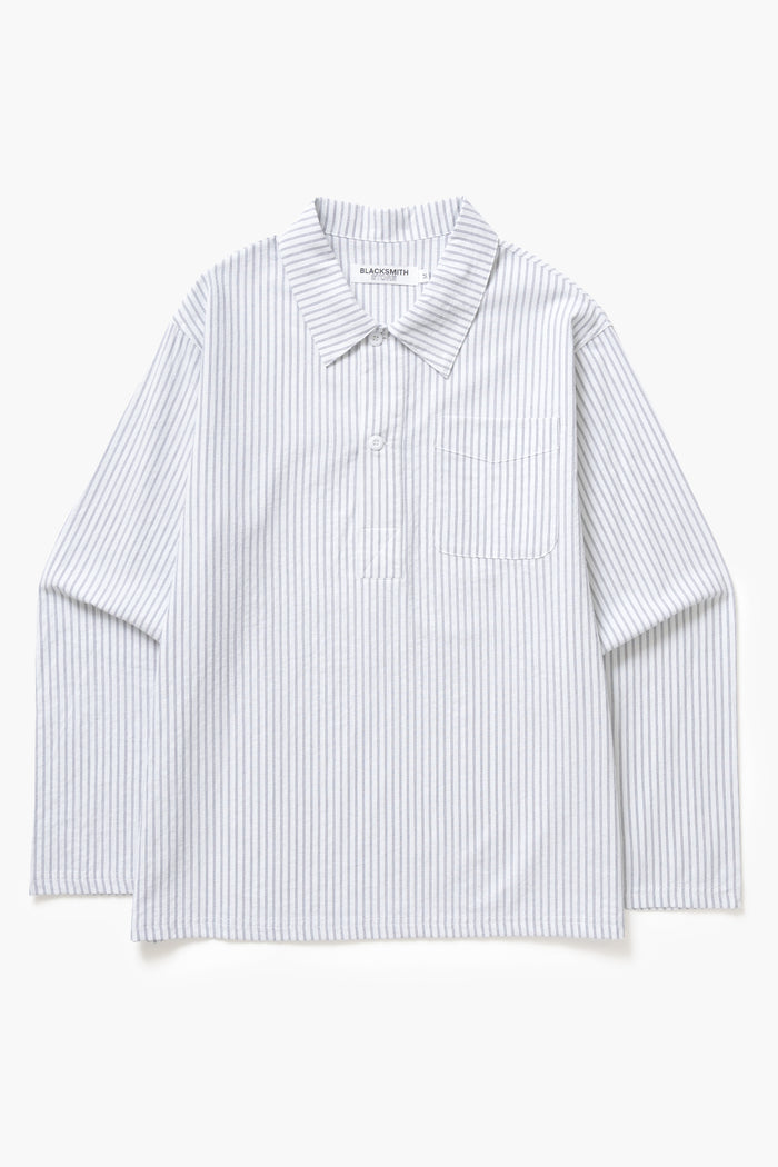 Blacksmith - Striped Two Button Popover - White