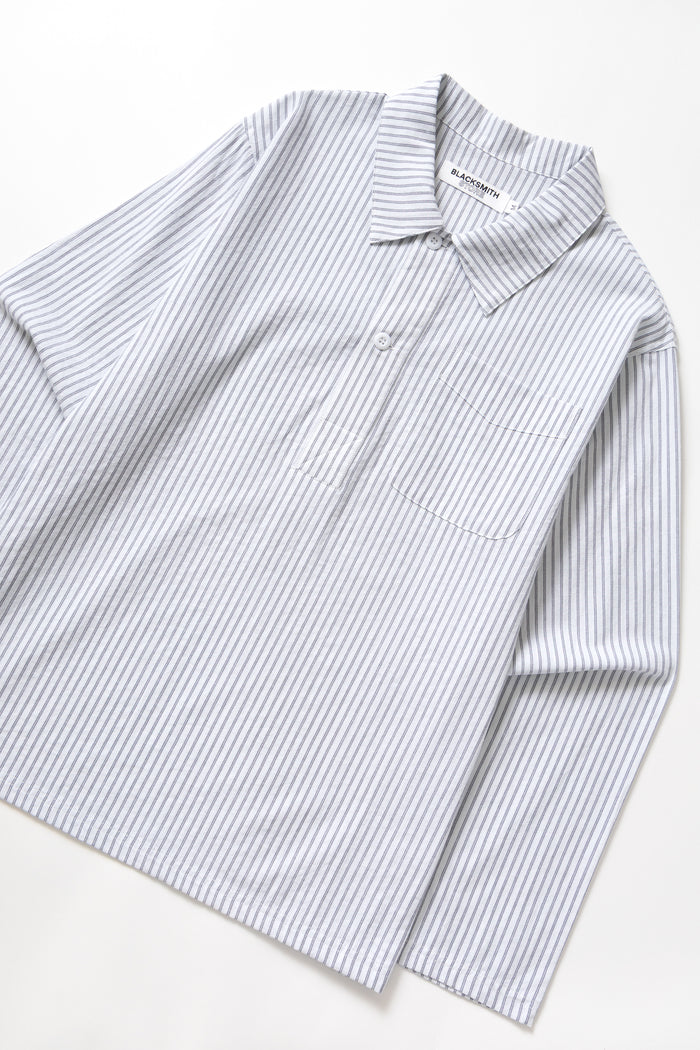 Blacksmith - Striped Two Button Popover - White