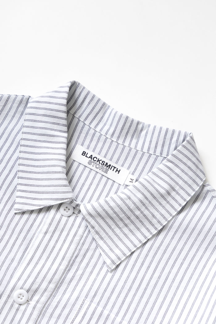 Blacksmith - Striped Two Button Popover - White