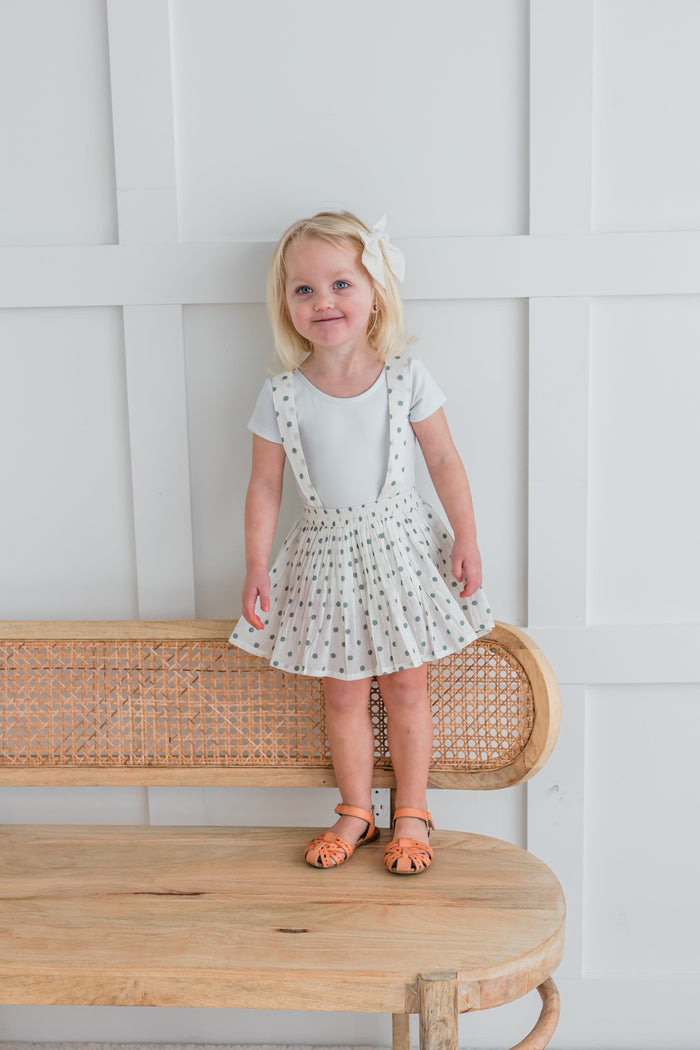 Blue Polka Dot Print Skort Romper Yo Baby India