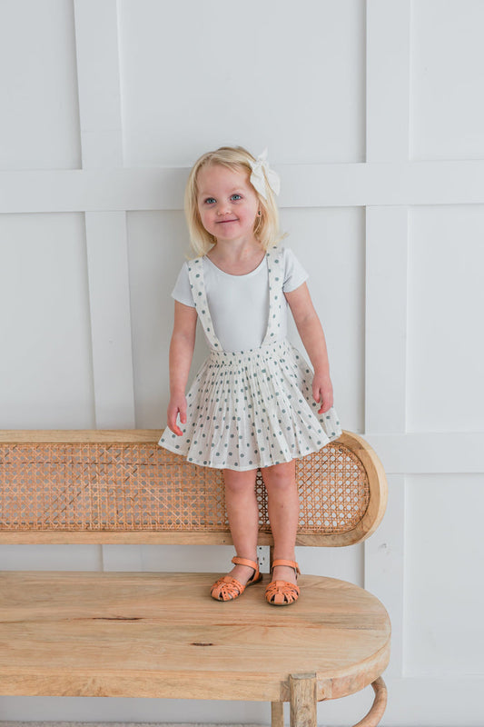 Blue Polka Dot Print Skort Romper Yo Baby India