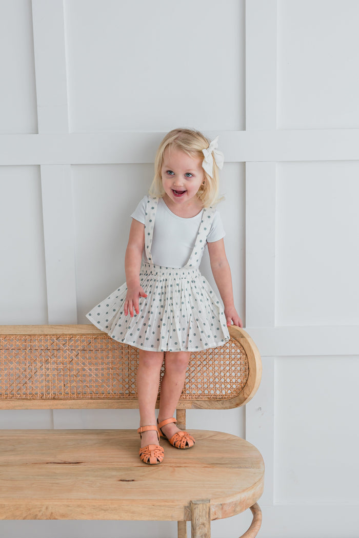 Blue Polka Dot Print Skort Romper Yo Baby India