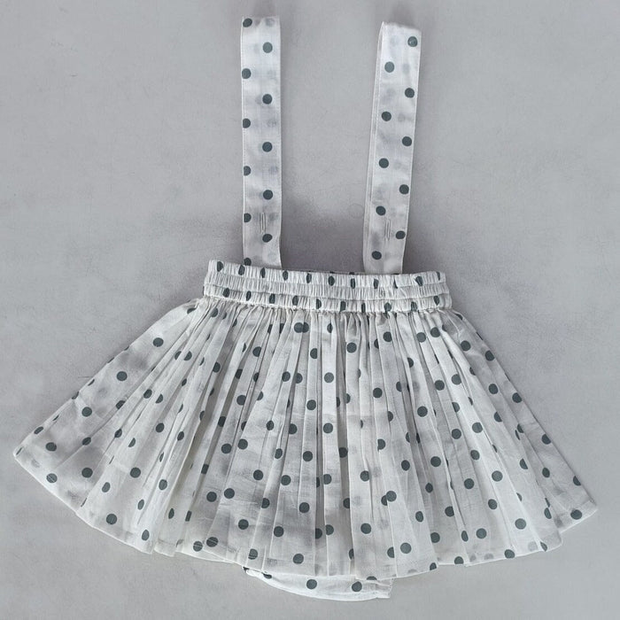 Blue Polka Dot Print Skort Yo Baby India