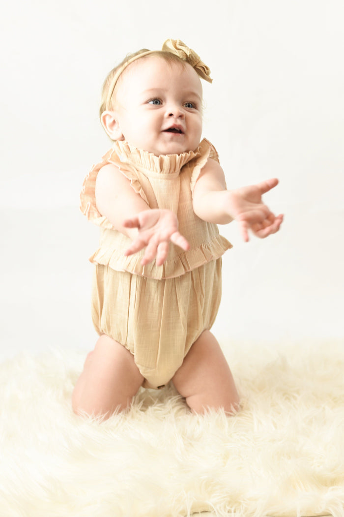 Blush Ruffles Infant Romper Dress Yo Baby Wholesale