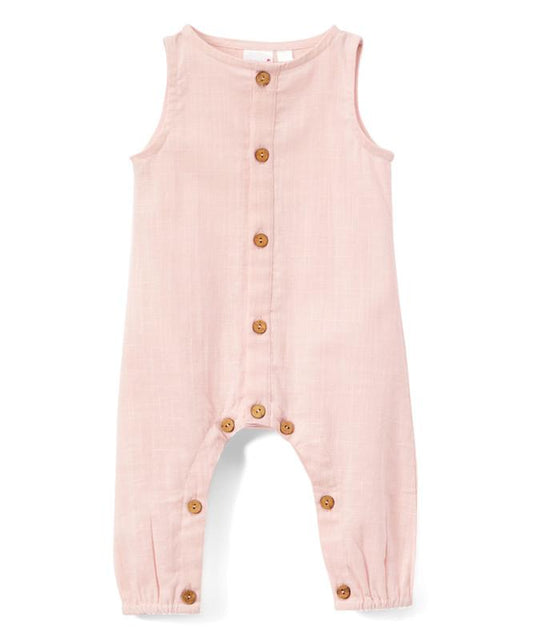 Blush Unisex Sleeveless Romper Dress Yo Baby Wholesale