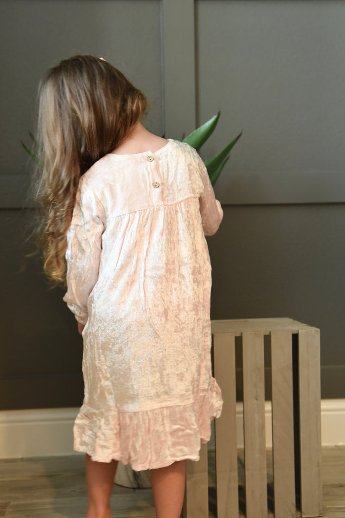 Blush Velvet Shift Dress Dress Yo Baby Wholesale