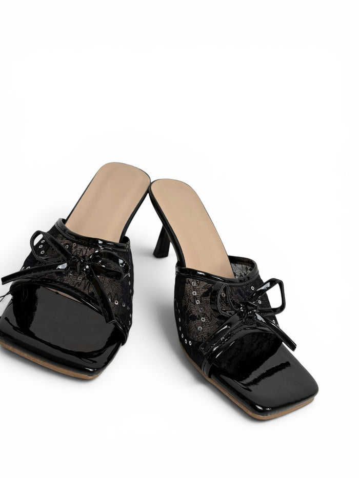 Bow Detail Heeled Sandals