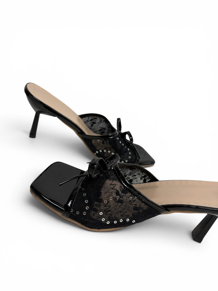 Bow Detail Heeled Sandals