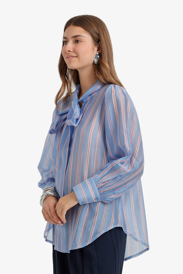 Bow-Tie Neck Blouse