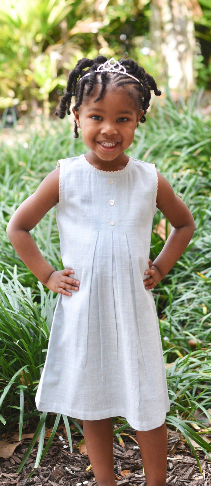 Box-Pleated Dress With Lace Detail Dress Yo Baby Wholesale