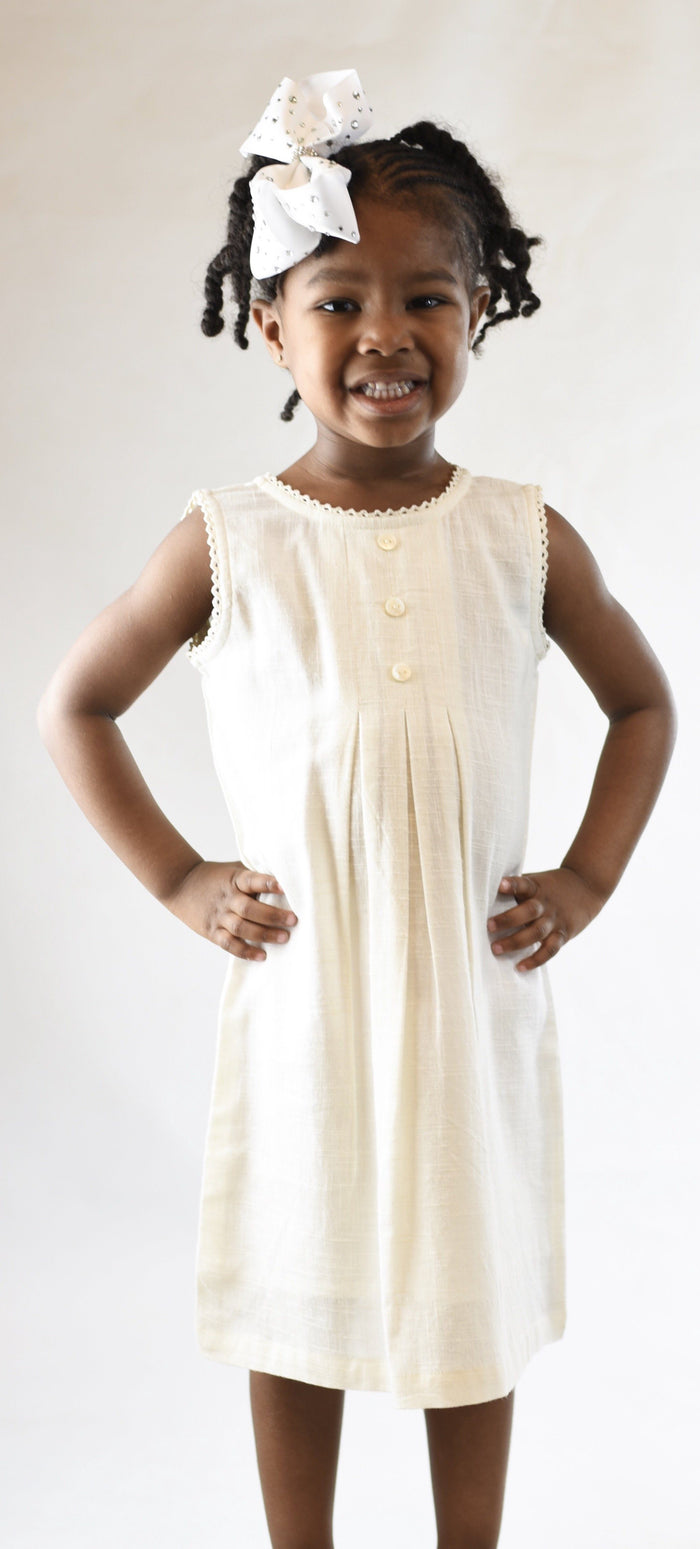 Box-Pleated Dress With Lace Detail Dress Yo Baby Wholesale