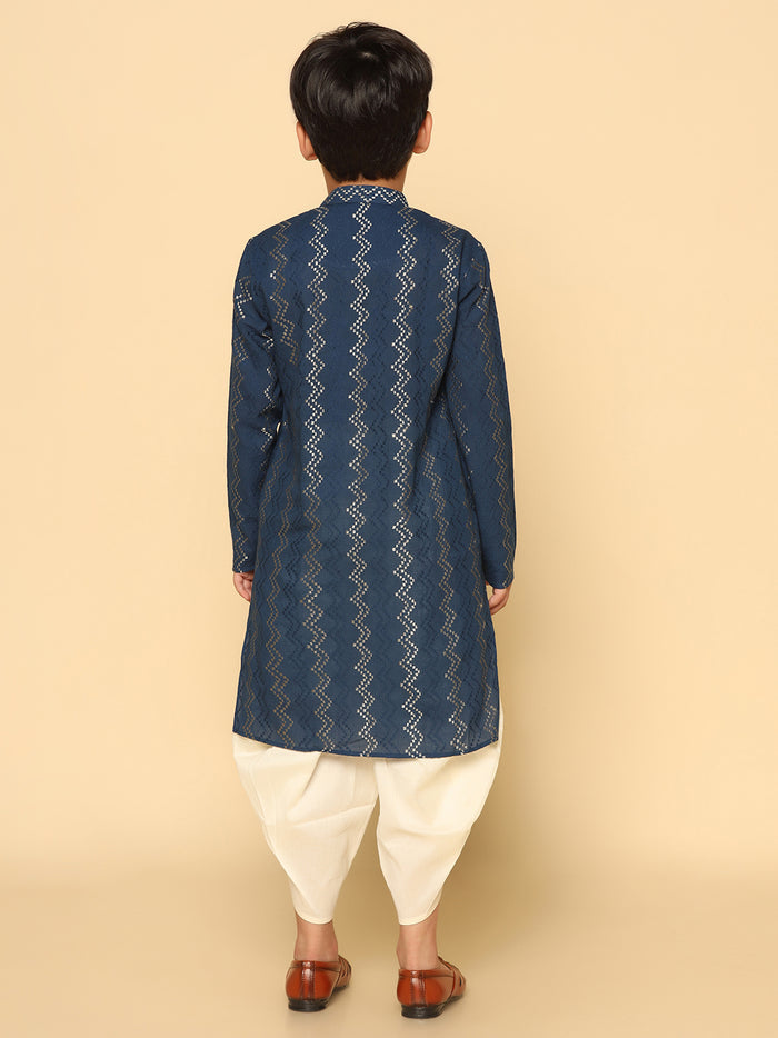 Boy's Blue Kurta Dhoti Set