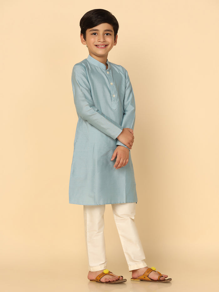 Boy's Dirty Blue Kurta