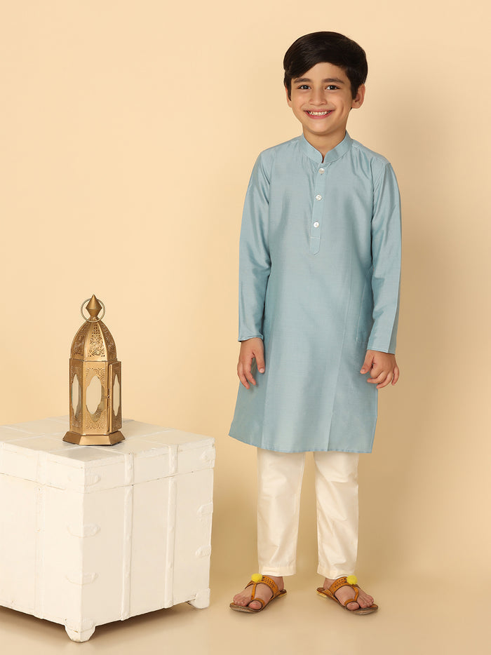 Boy's Dirty Blue Kurta