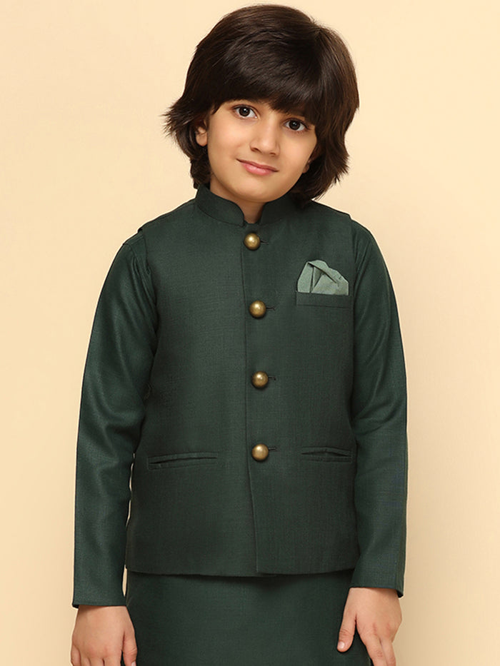 Boys Green Nehru Jacket