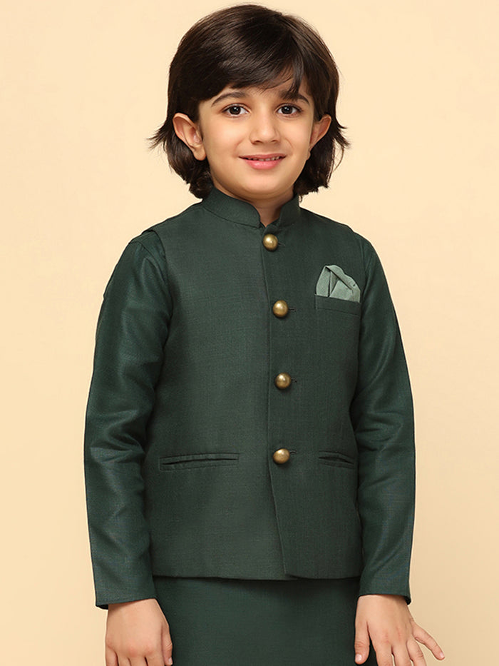 Boys Green Nehru Jacket