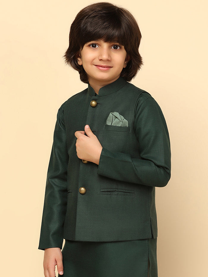 Boys Green Nehru Jacket