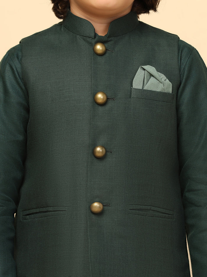 Boys Green Nehru Jacket