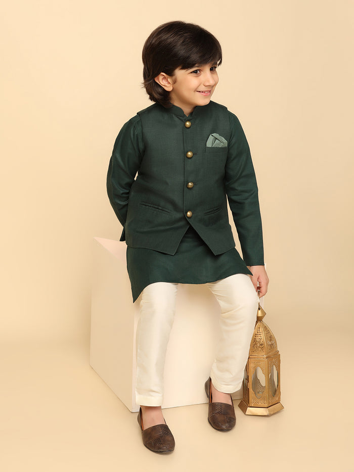 Boys Green Nehru Jacket