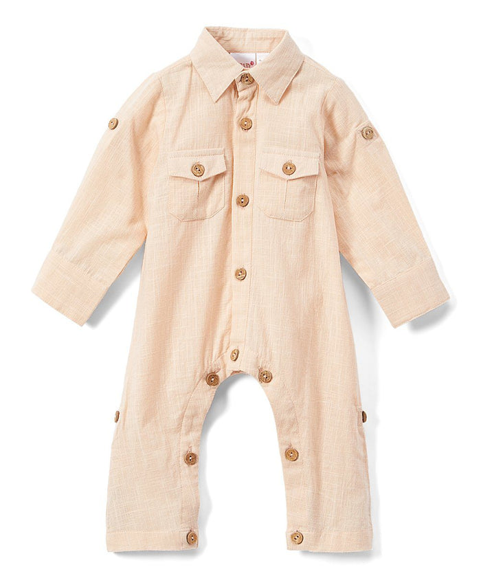 Boys Infant Full Sleeves Romper - Salmon diaper covers Yo Baby Wholesale