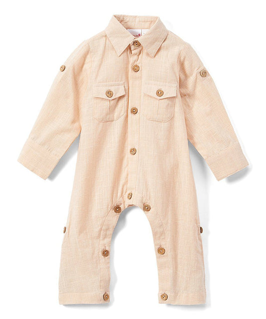 Boys Infant Full Sleeves Romper - Salmon diaper covers Yo Baby Wholesale