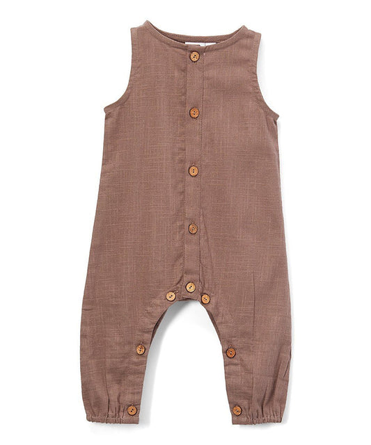 Boys Infant Sleeveless Romper - Chocolate diaper covers Yo Baby Wholesale