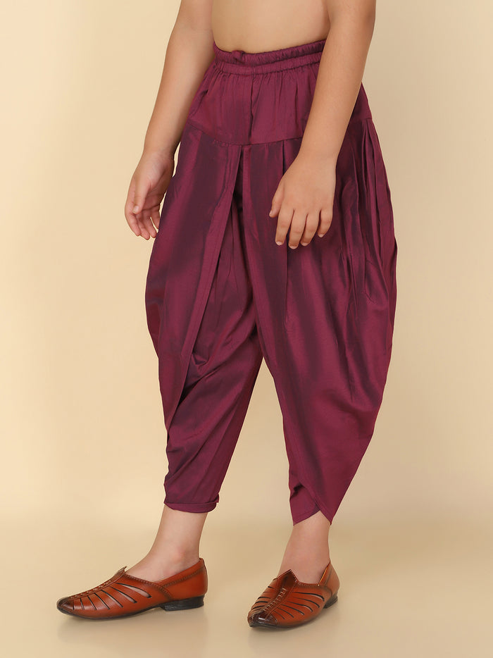 Boy's Margenta Dhoti