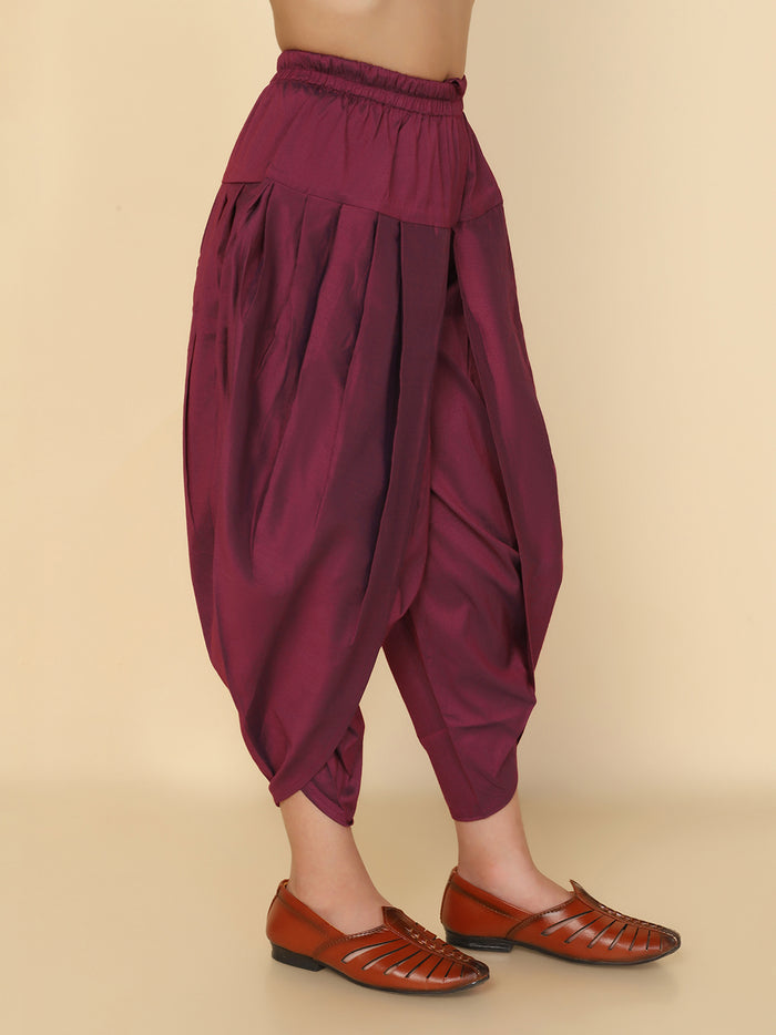 Boy's Margenta Dhoti