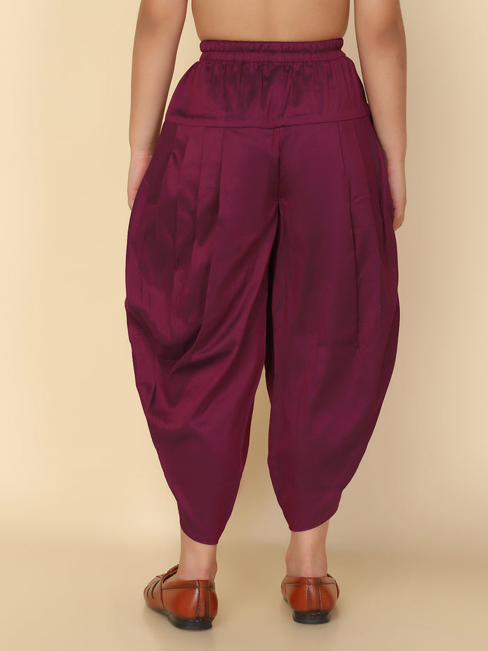Boy's Margenta Dhoti